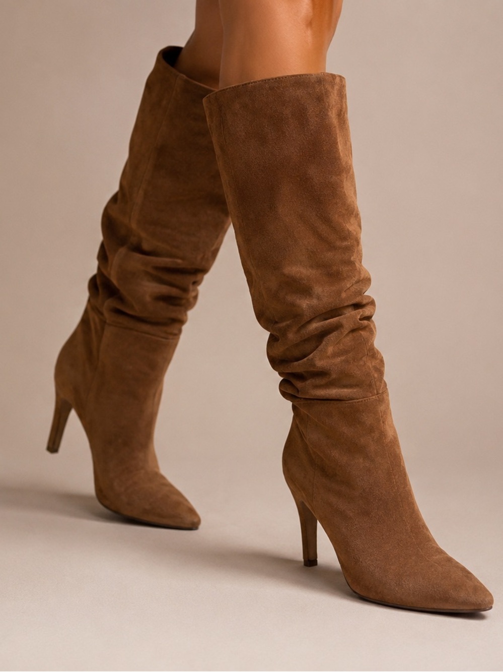 Isola Brown Suede Slouch Knee-High Boots – Women’s Size 7